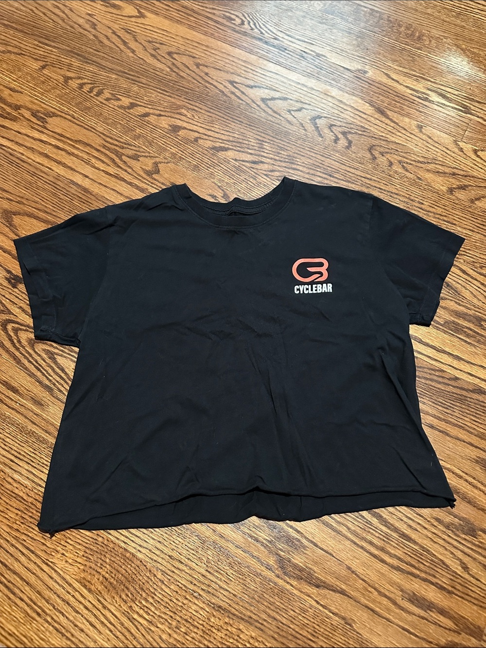 Cyclebar Black Tee with Red Logo
